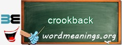 WordMeaning blackboard for crookback